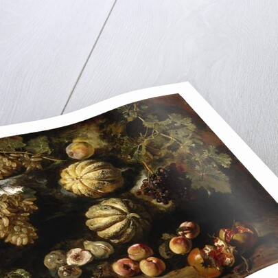 Still Life with Melons, Peaches, Figs, and Grapes, c. 1640-1650 by Michele Pace del Campidoglio