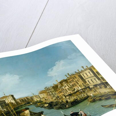 The Grand Canal near the Rialto Bridge, Venice, c.1730 by (1697-1768) Canaletto