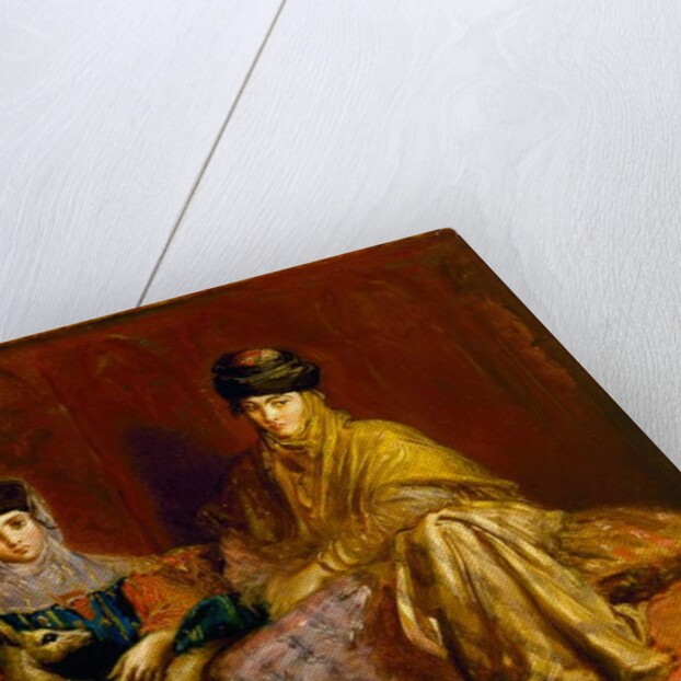 Woman and Little Girl of Constantine with a Gazelle, 1849 by Theodore Chasseriau