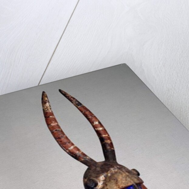 Helmet mask with buffalo horns, Burkina Faso, Bobo Diulasso region, Africa, early 20th century by Culture Bobo