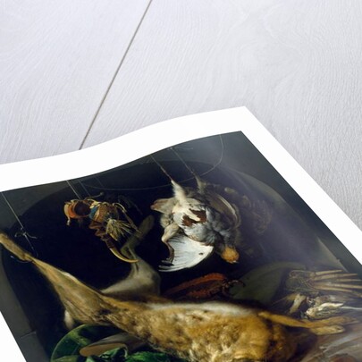 Still Life with a Dead Hare, Partridges and Other Birds in a Niche, c.1675 by Jan Weenix