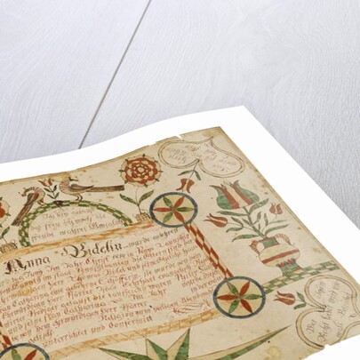 Birth Certificate, c. 1820-1830 by American School