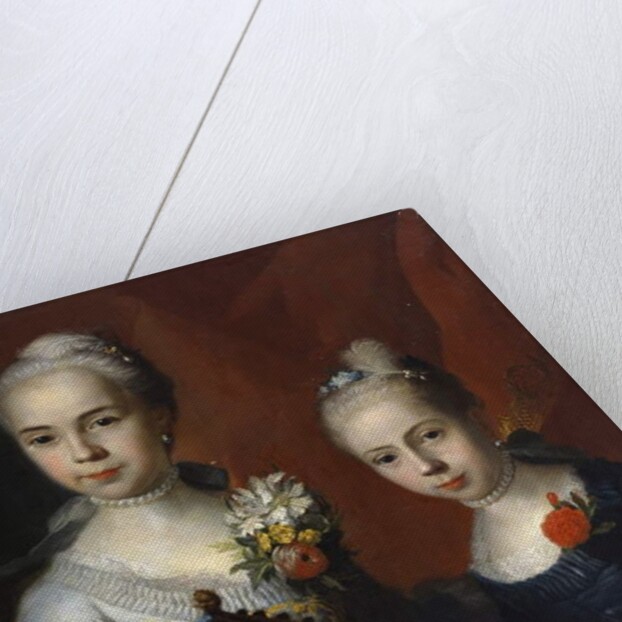 Portrait of Two Girls, no date by Antoine Pesne
