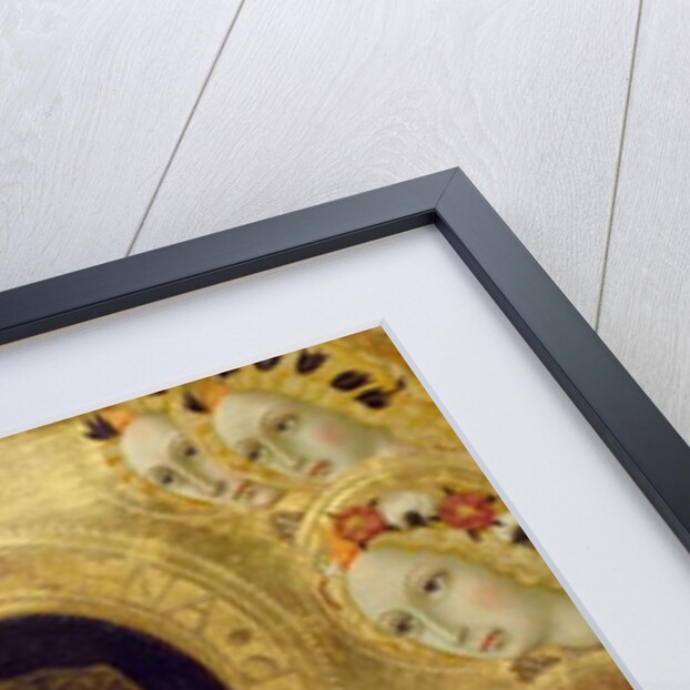 Virgin and Child with Saints Jerome and Bernardino of Siena and Six Angels, 1460s by Sano di also Ansano di Pietro di Mencio Pietro