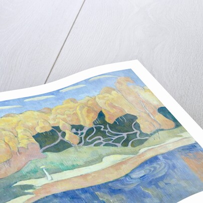 Woman Walking on the Banks of the Aven, 1890 by Emile Bernard