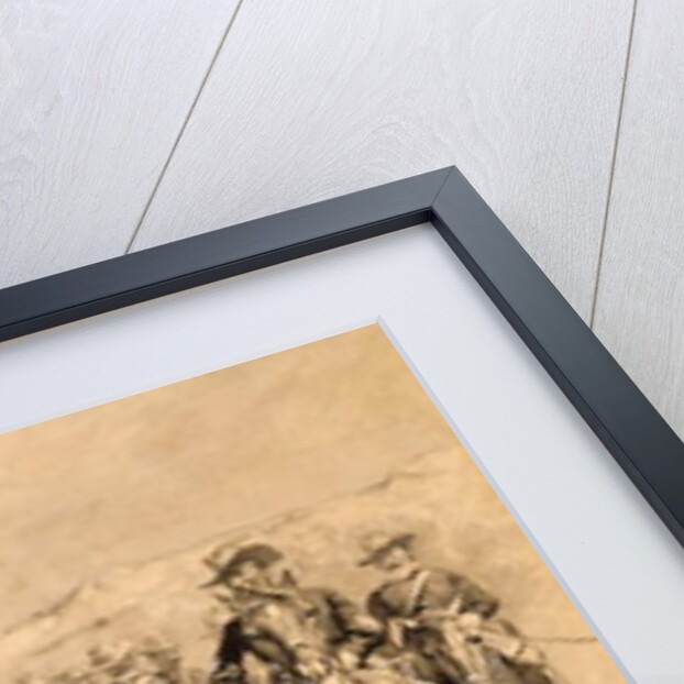 U.S. Cavalry Hunting Garza Men on the Rio Grande, c.1892 by Frederic Remington