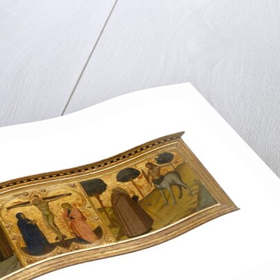 Saint Anthony the Abbot Preaching; Christ on the Cross with the Virgin and Saint John; Saint Anthony the Abbot and the Centaur, 1350-1400 by European School