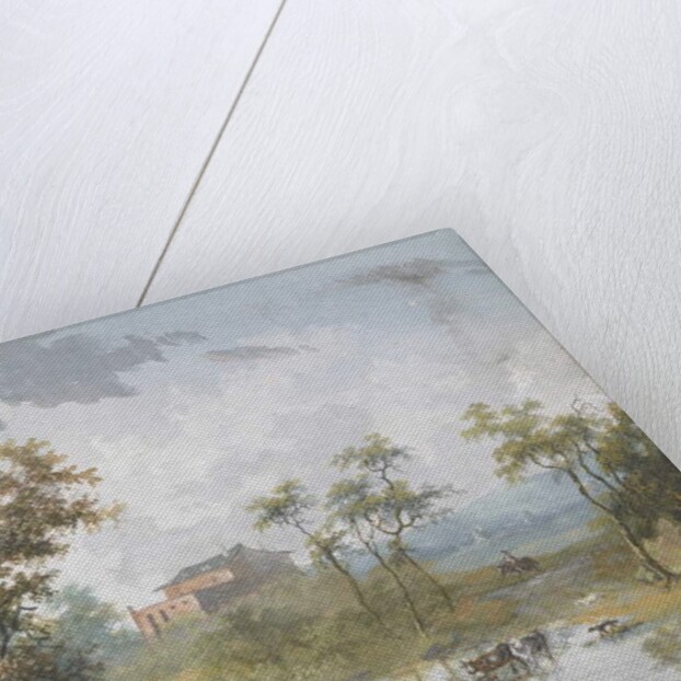 The Rustic River Ford by Louis Gabriel Moreau