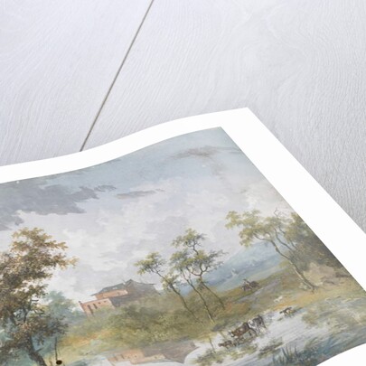 The Rustic River Ford by Louis Gabriel Moreau