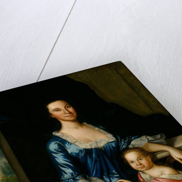 Portrait of Mrs. Matthew Tilghman and Her Daughter, Anna Maria, c.1757 by John Hesselius