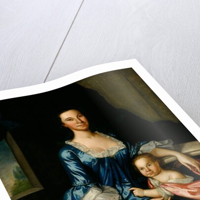 Portrait of Mrs. Matthew Tilghman and Her Daughter, Anna Maria, c.1757 by John Hesselius