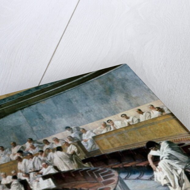 Cicero unmasked Catilina on 8th november 63 BC, 19th century by Cesare Maccari