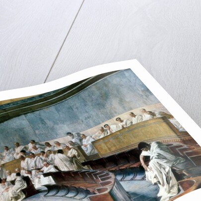 Cicero unmasked Catilina on 8th november 63 BC, 19th century by Cesare Maccari