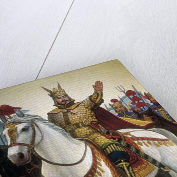 Tumb of the Korean king Tongmyong Wang by School Korean