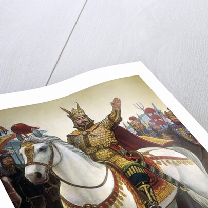 Tumb of the Korean king Tongmyong Wang by School Korean