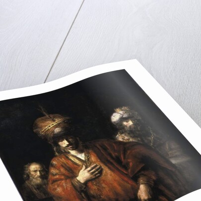 David and Uriah - Haman recognizes his fate - 1665 by Rembrandt Harmensz. van Rijn