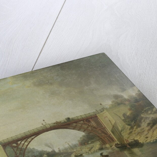 The Cast Iron Bridge near Coalbrookdale, c.1780 by William Williams