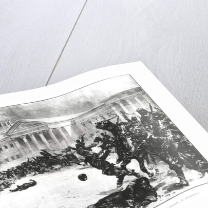 First Blood in the Revolution: Repulsing the Strikers with Sword, Whip and Gunshot opposite the Admiralty Building, St. Petersburg, 1905 by H.W. Kockkock