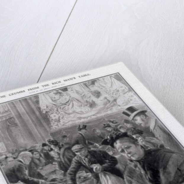The Crumbs from the Rich Man's Table: Distributing the Remains of the Feast to the Poor in the Guildhall the Morning after the Banquet, 1908 by Samuel Begg