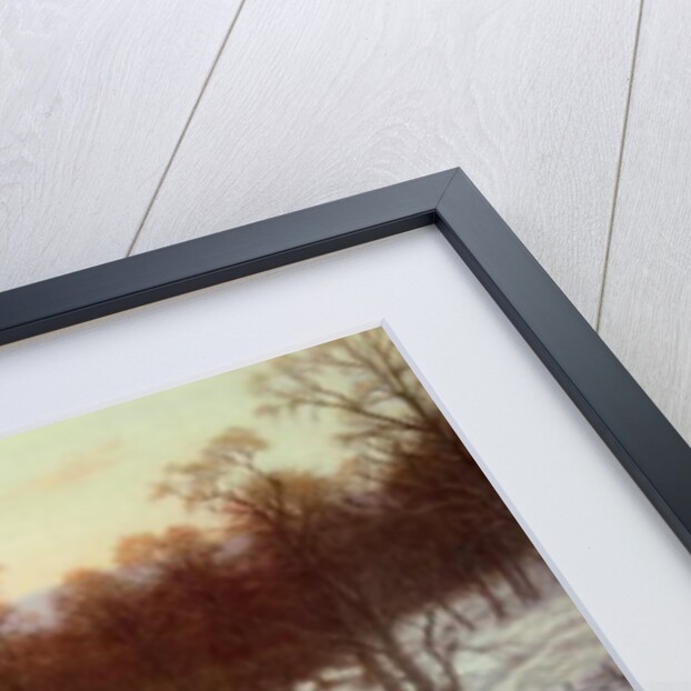 Snow Covered Fields with Sheep by Joseph Farquharson
