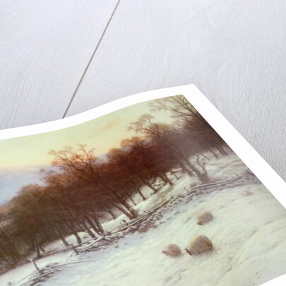 Snow Covered Fields with Sheep by Joseph Farquharson
