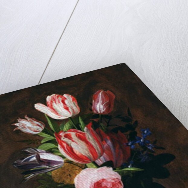 Flowers in a vase by Johannes Antonius van der Baren