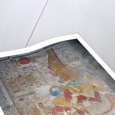 Relief of Sethos I and Isis, New Kingdom by Egyptian 19th Dynasty