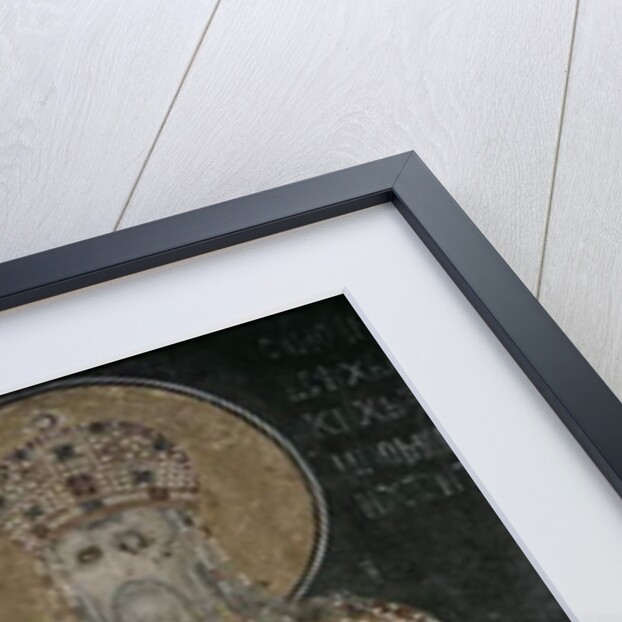 King Stephen Uros II Milutin with a model of the church, 1311-21 by Serbian School