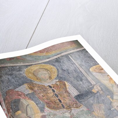 Fresco of St. Procopius in the church, 1413-17 by Morava School