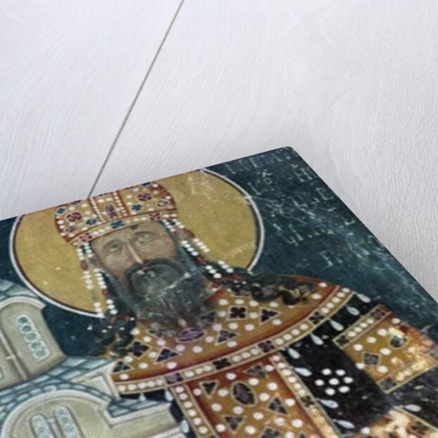 King Stephen Uros II Milutin by Serbian School