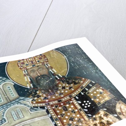 King Stephen Uros II Milutin by Serbian School