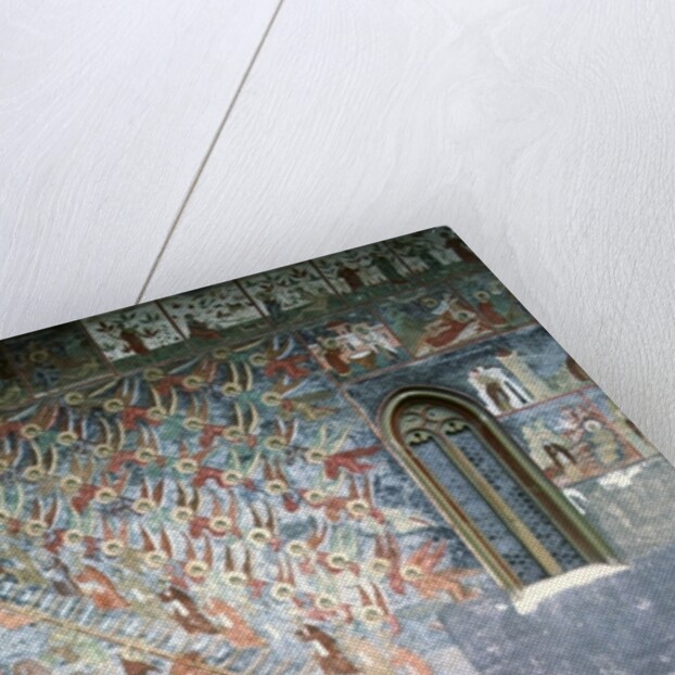 Ladder of Heaven, painting on the north front of the church, c.1601 by Romanian School