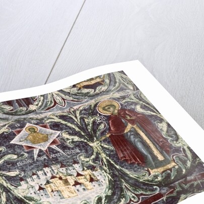 Solomon, detail from the Tree of Jesse, south wall of the church, c.1601 by Romanian School