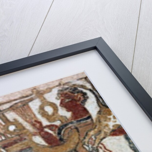 Detail, fresco on sarcophagus from Hagia Triada by Minoan Minoan