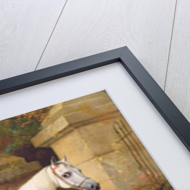 A Grey Horse by Park Gates, 1851 by Henry Barraud