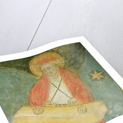 Angel playing a clavichord by French School