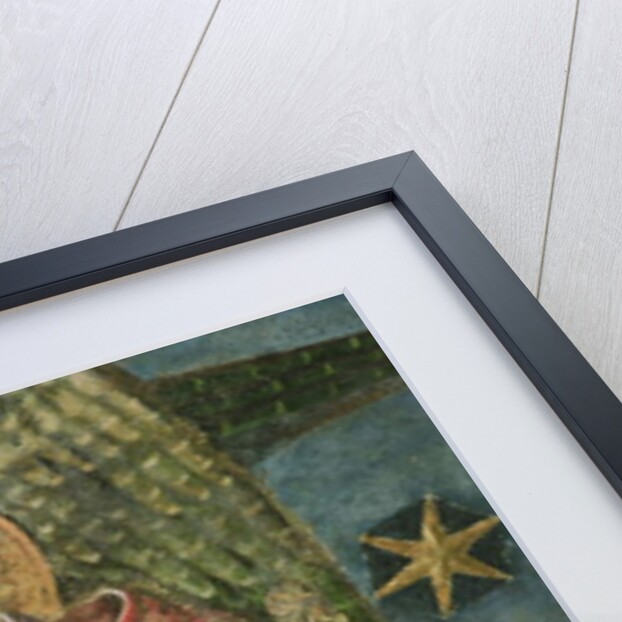 Angel musician playing a mandora by French School