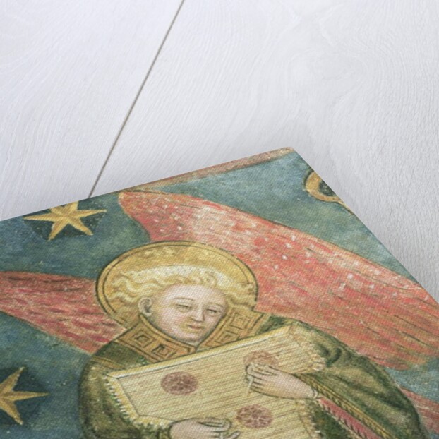 Angel musician playing a psaltery by French School