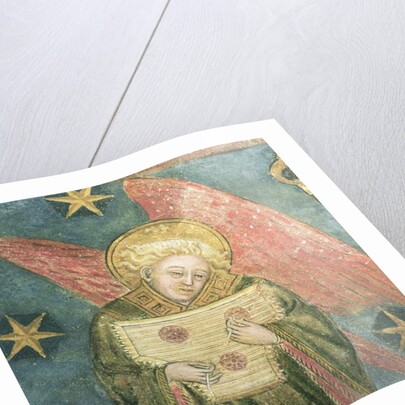 Angel musician playing a psaltery by French School