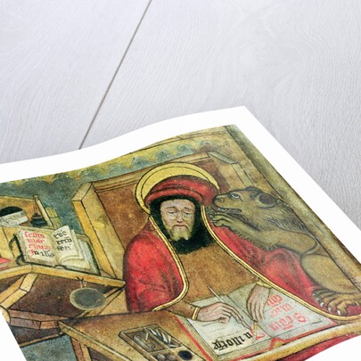 St. Mark writing his gospel by French School