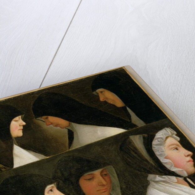 Study of Nuns, a Novice and an Abbot by German School