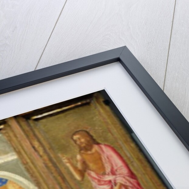 Tryptic of St. John the Baptist. Painting on wood attributed to Giovanni di Tommasino Crivelli. by School Italian