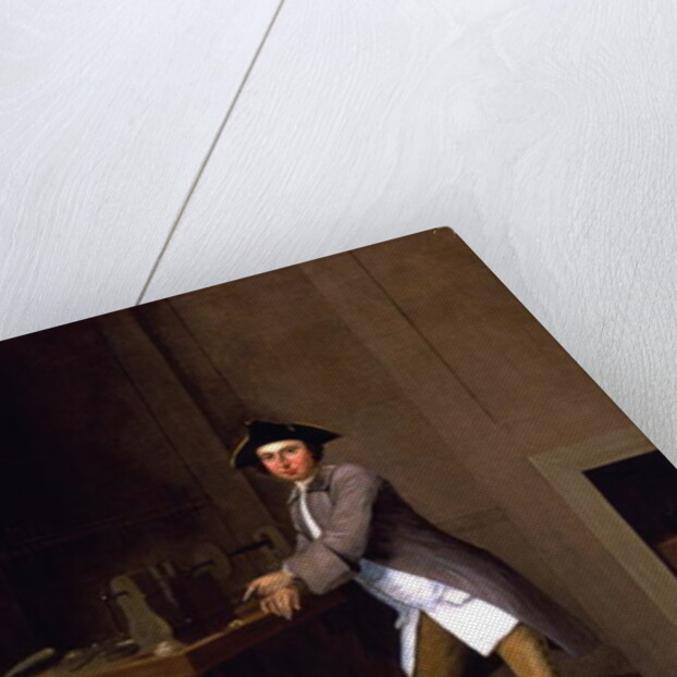 Man Working Lathe by Arthur Devis