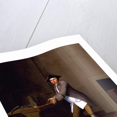 Man Working Lathe by Arthur Devis