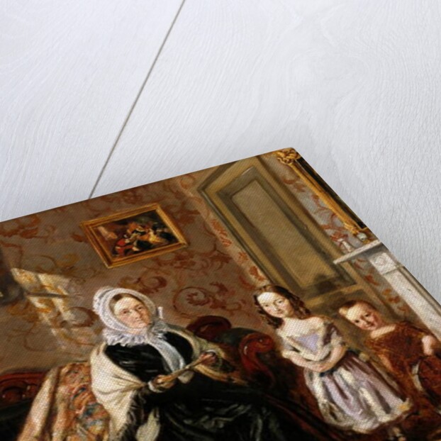 Group portrait of Henry Clark's mother-in-law, Mrs Davies, and four of his children by William Holman Hunt