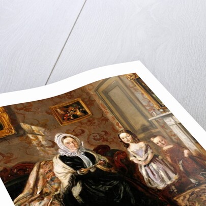 Group portrait of Henry Clark's mother-in-law, Mrs Davies, and four of his children by William Holman Hunt