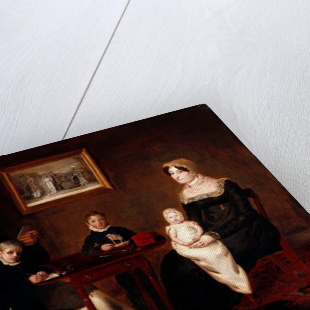 Group portrait of an unidentified family in a domestic interior, c.1815-20 by Unknown Artist