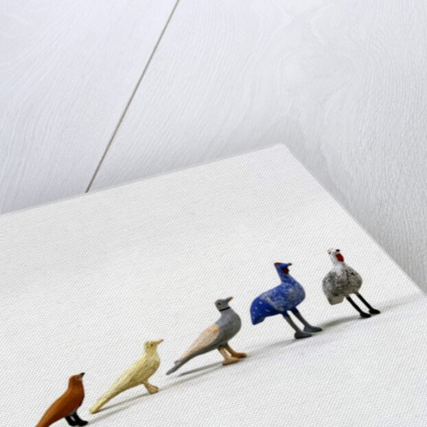 5 birds from a Noah's ark, c.1840 by German School