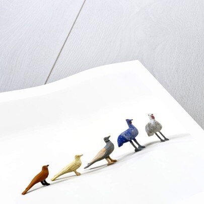 5 birds from a Noah's ark, c.1840 by German School