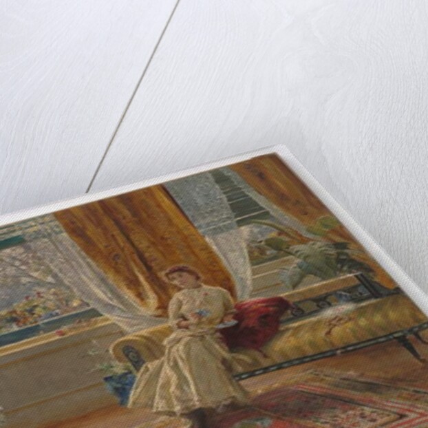 An Interior with two Ladies, 1880 by A. Trevor Haddon